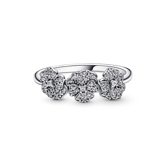 Anel Tres Flores Amor-Perfeito