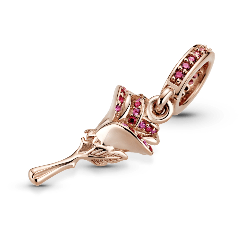 Charm Pendente Flor Rose