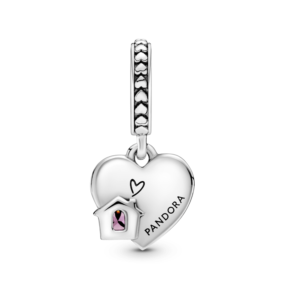 Charm Pendente De Coração Amo Meu Lar