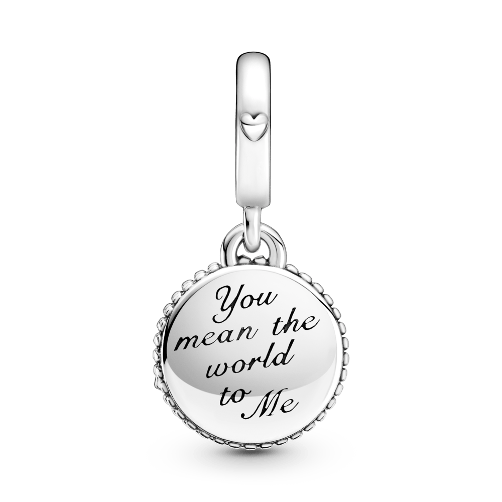 Charm Pendente Mamae Com Globo Em Glitter