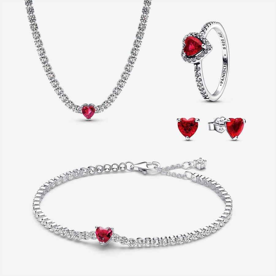 Conjunto Riviera Coração Petit Vermelho
