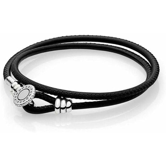 Pulseira de Couro Duplo