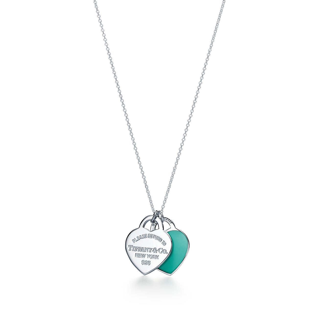 Colar com berloque de coração duplo Tiffany