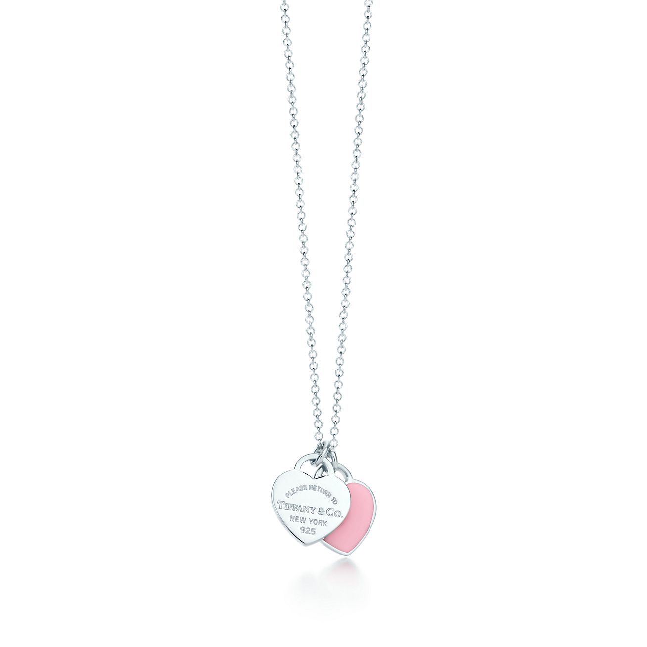 Colar com berloque de coração duplo Tiffany