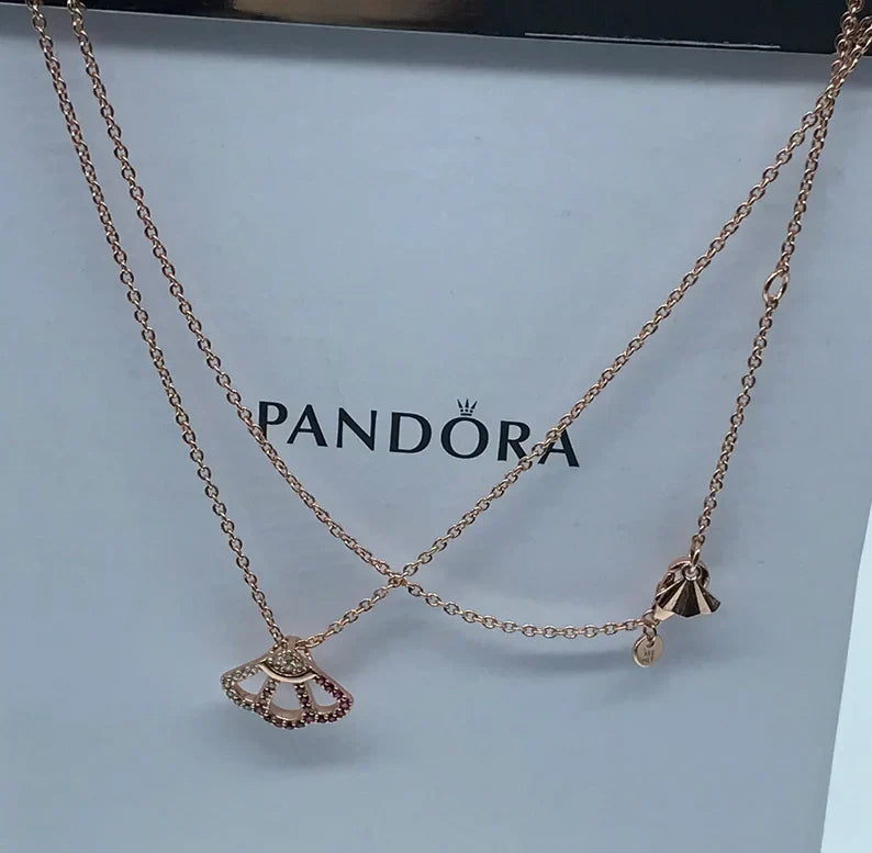 Colar Pink Fan Collier