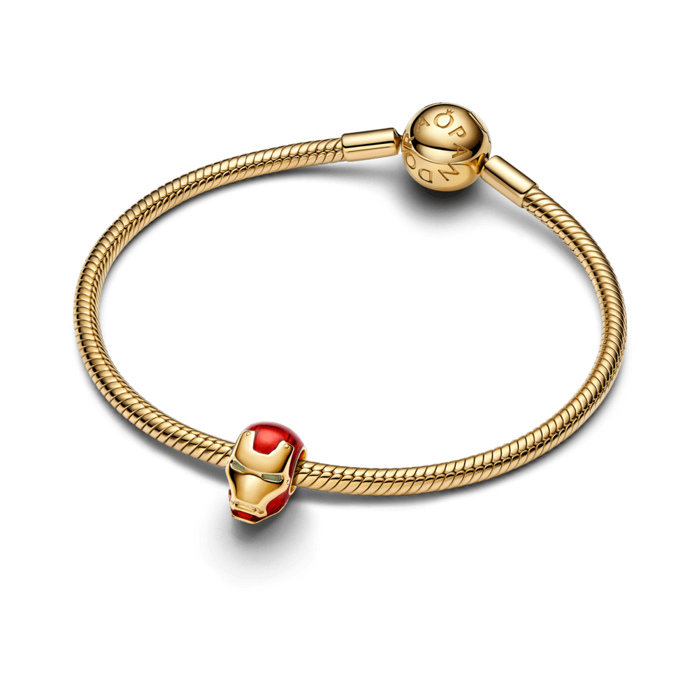 Charm Ouro Marvel Capacete Homem De Ferro