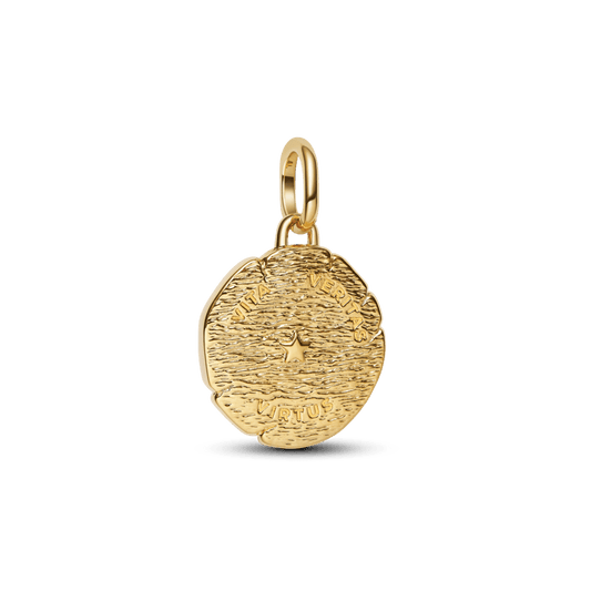 Charm Medalhão Leão Dourado