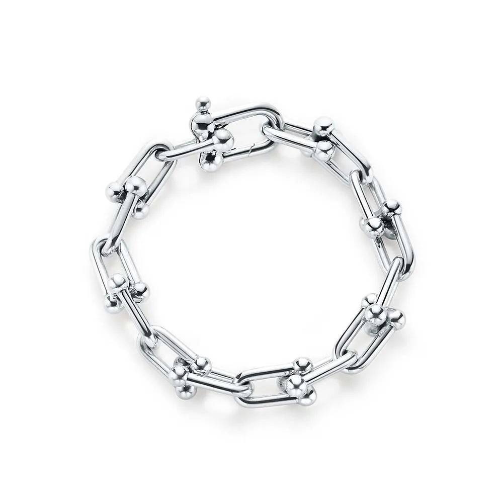 Pulseira de Elos Médios em Prata de Lei Tiff&Co.