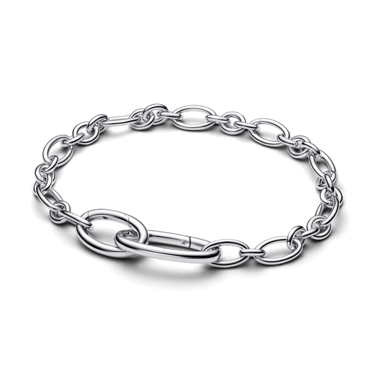 Bracelete De Prata Elos Ovais