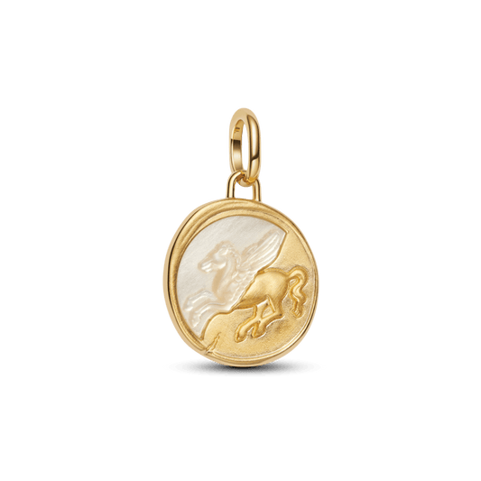 Charm Medalhão Pegasus Dourado