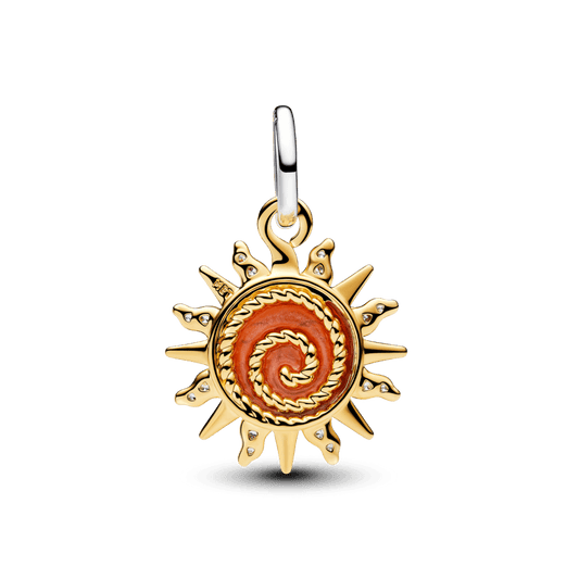 Charm Pendente Sol Em Dois Tons