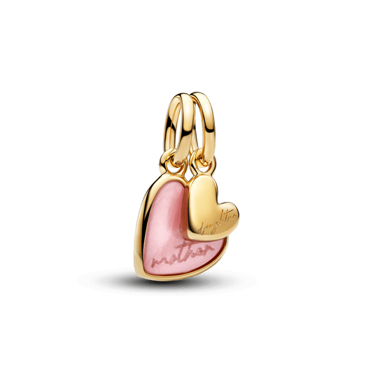 Charm Pendente Coração De Mae E Filha Divisível