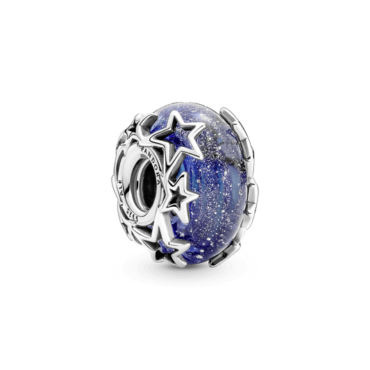Charm Murano Galaxia Azul E Estrela