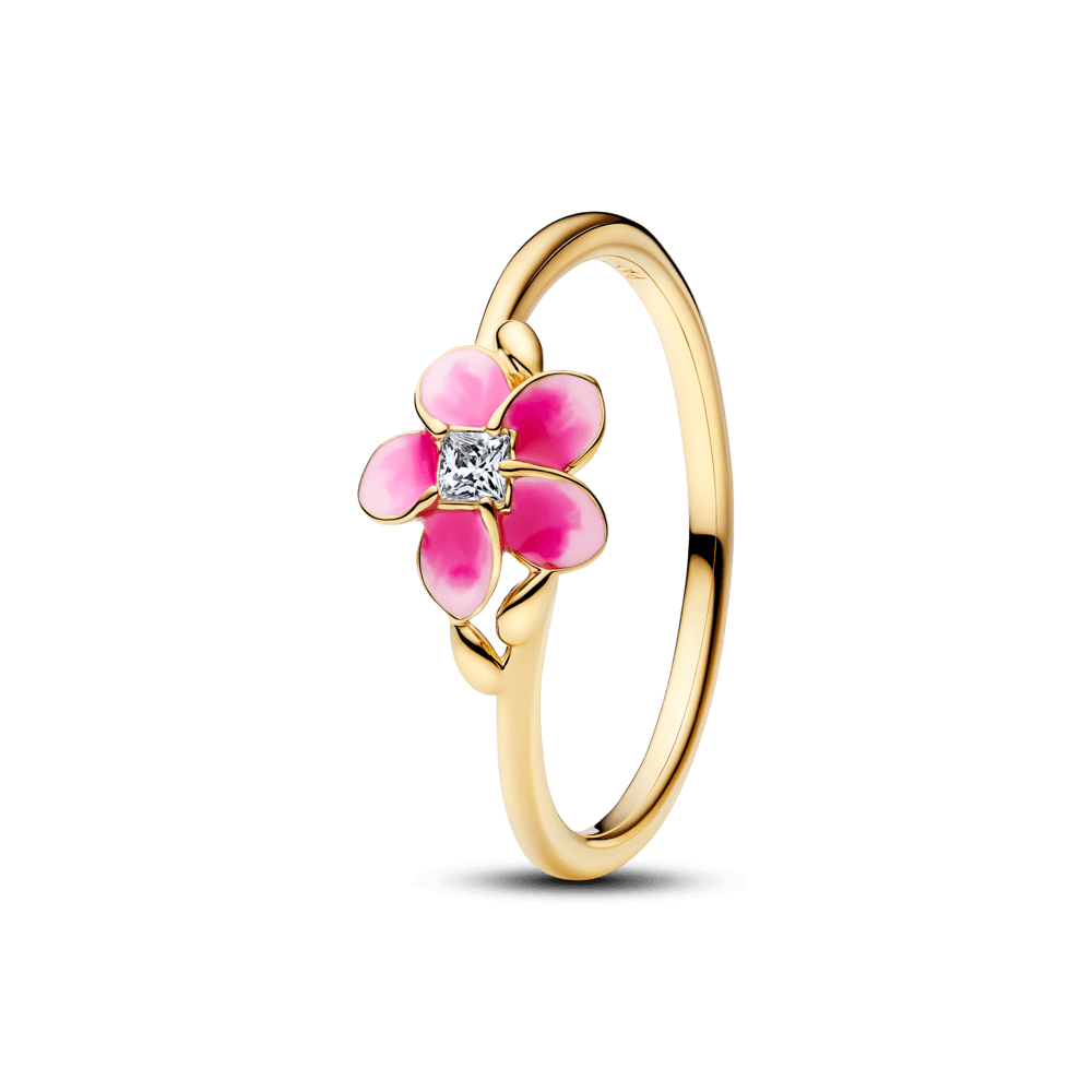 Anel Disney Moana Flor Jasmim Rosa