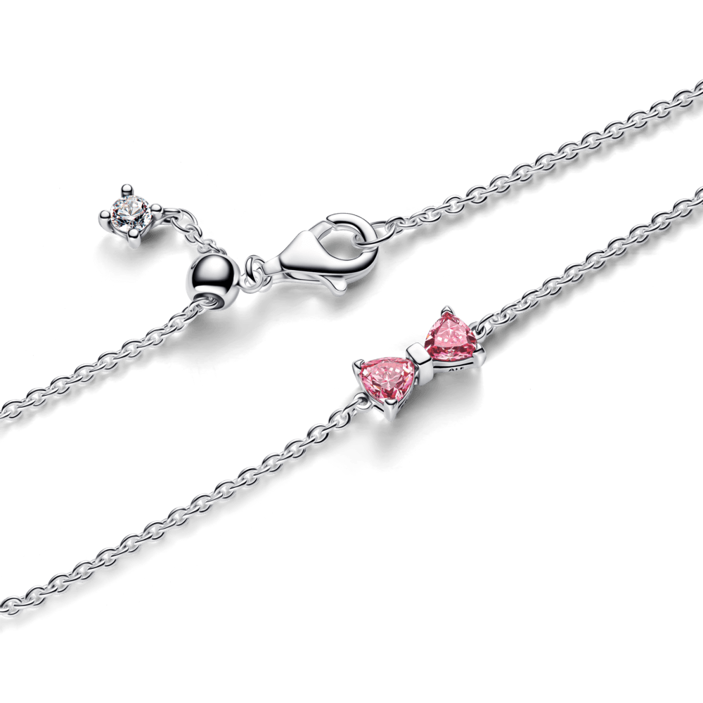 Bracelete Prata Maleavel Pequeno Laco Rosa