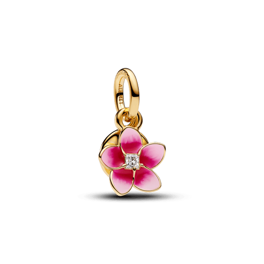 Charm Pendente Disney Moana Flor Jasmim Rosa