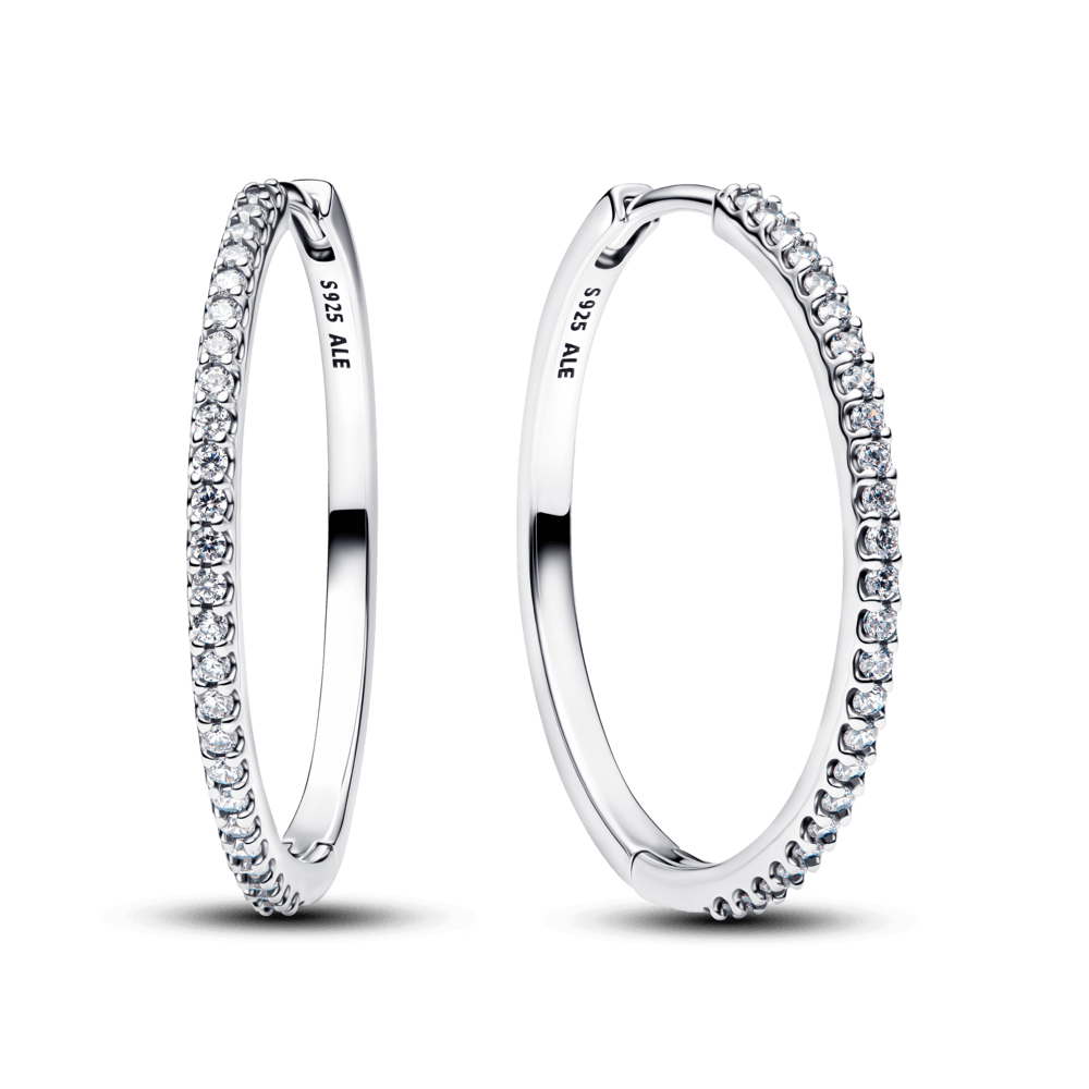 Brinco Argola Prata Grande Brilhante