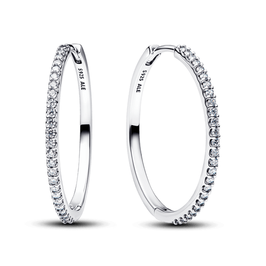 Brinco Argola Prata Grande Brilhante