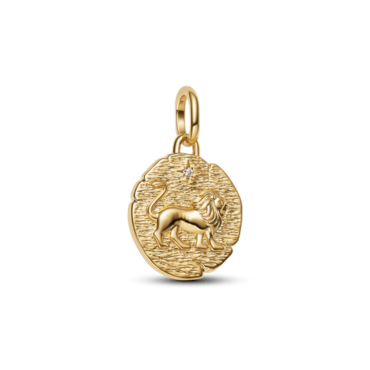 Charm Medalhão Leão Dourado