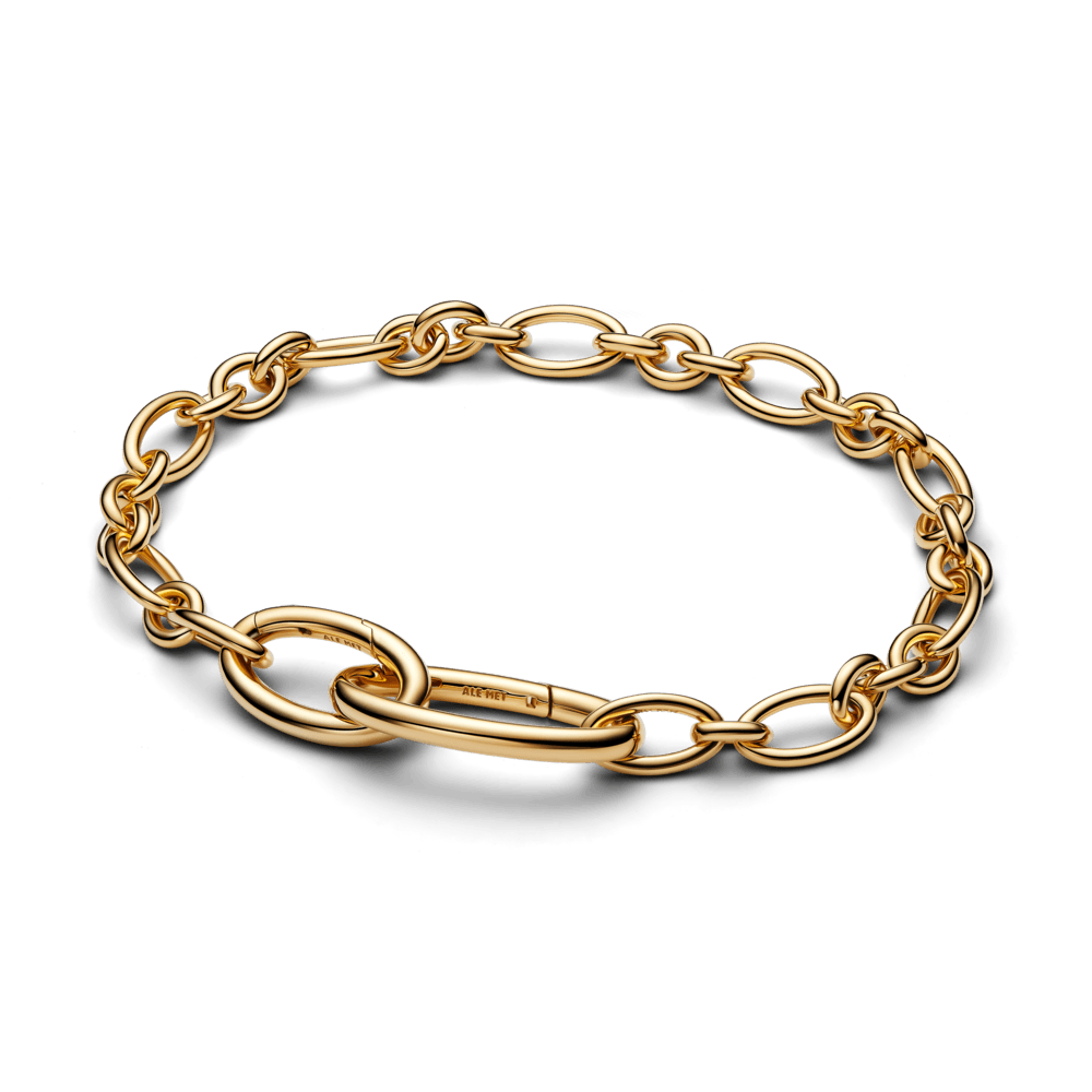 Bracelete Dourado Elos Ovais