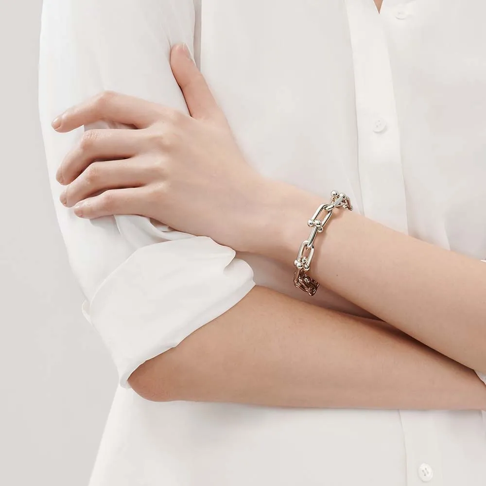 Pulseira de Elos Médios em Prata de Lei Tiff&Co.