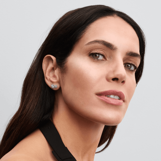 Brinco Prata Nó Infinito Brilhante