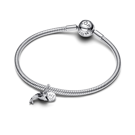 Charm Prata Pendente Orca Brilhante
