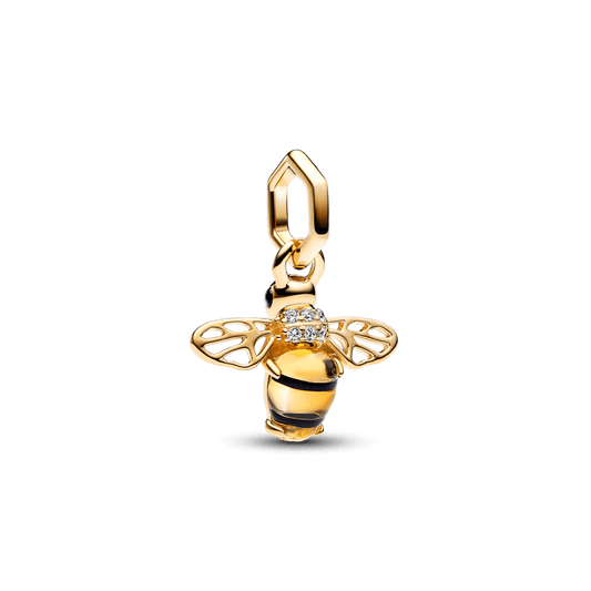 Charm de Ouro Pendente Abelha Brilhante