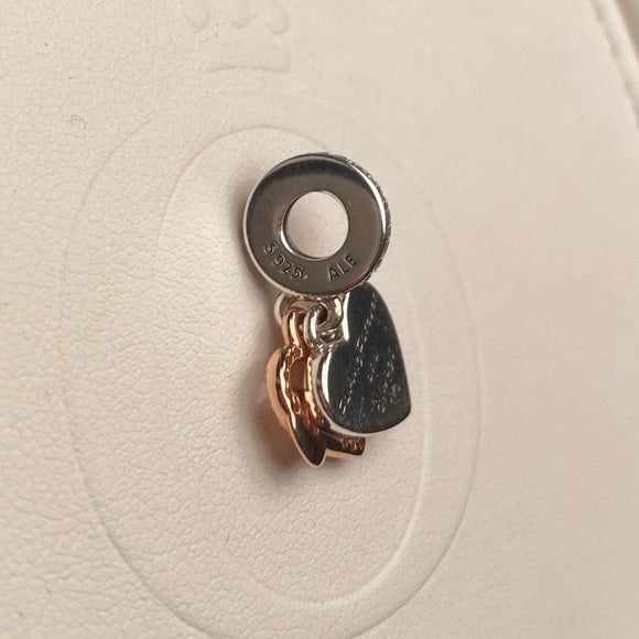 Charm Pendente Coração Infinito Cintilante