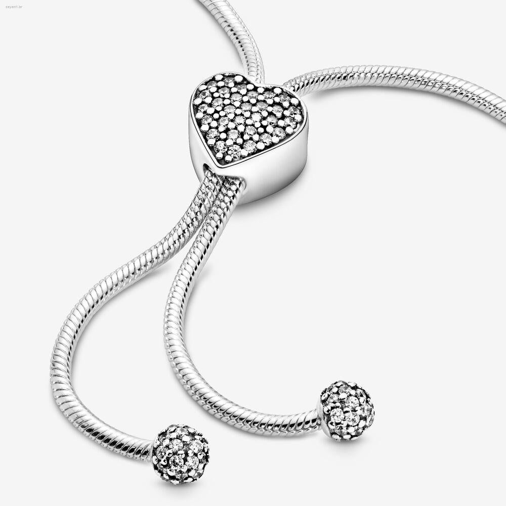 Pulseira Prata Ajustável Deslizante