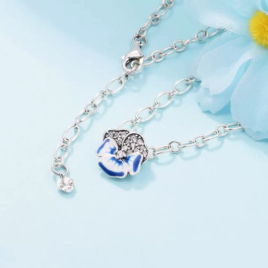 Colar Amor-Perfeito Azul