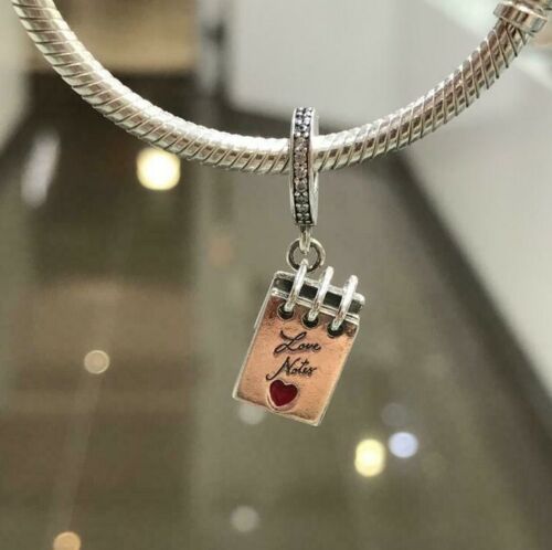 Charm Notas de amor coração vermelho eu te amo